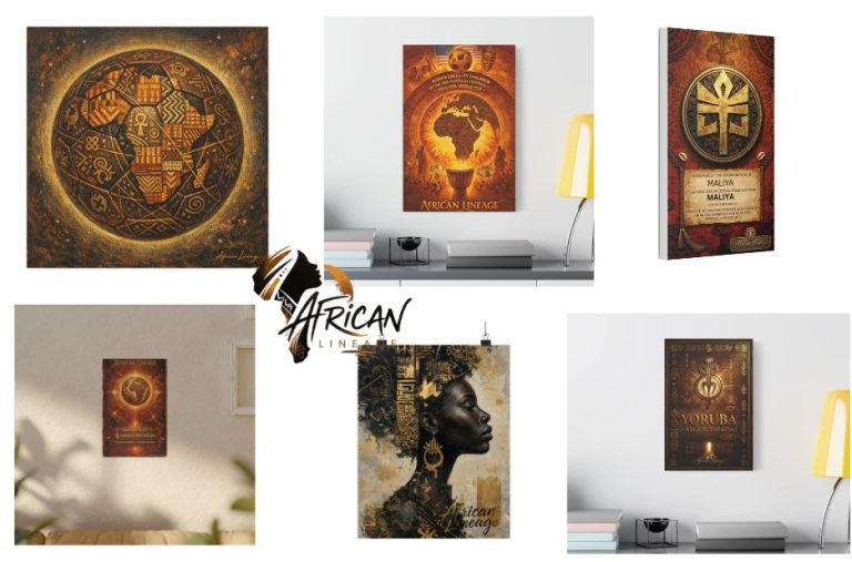 Stunning Afrocentric Artistic Wall Poster Prints for Unique Contemporary Decor