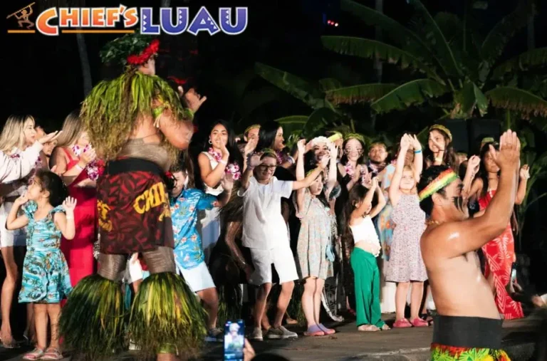 Experience an Authentic Oahu Luau with Traditional Hawaiian Food and Fire Shows